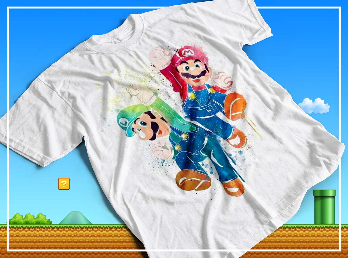7 Camisas Mario Efecto Acuarela