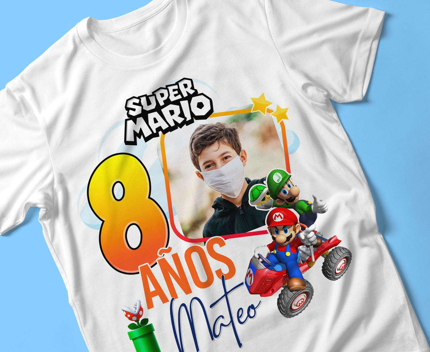 18 Camisas Mario Bros Cumpleaños
