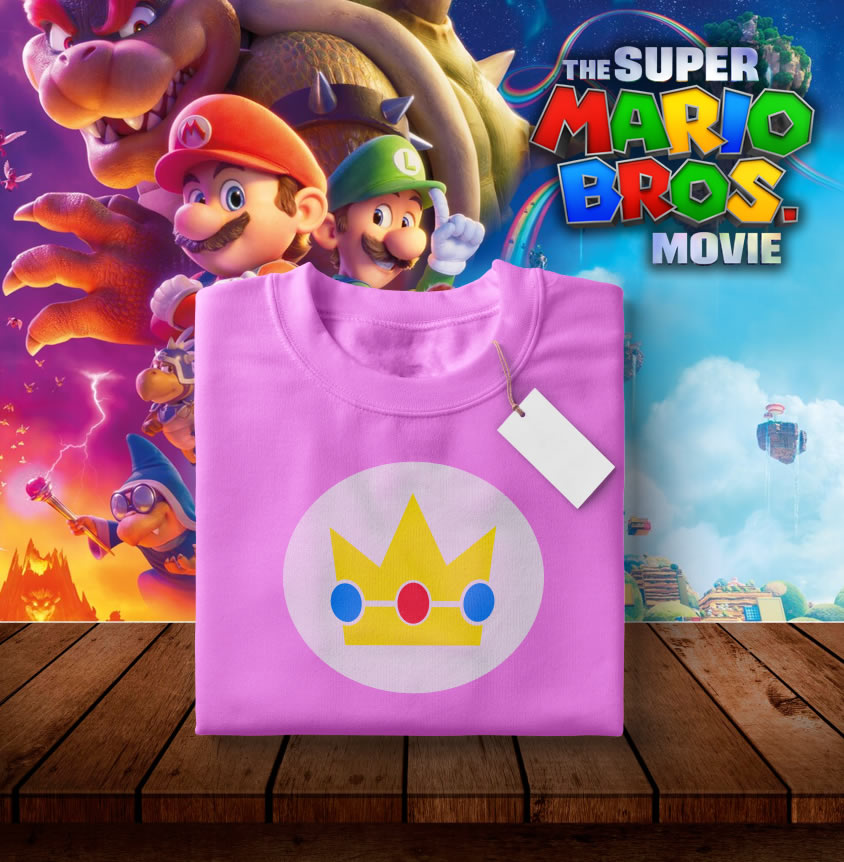 8 Camisas Mario Bros símbolos