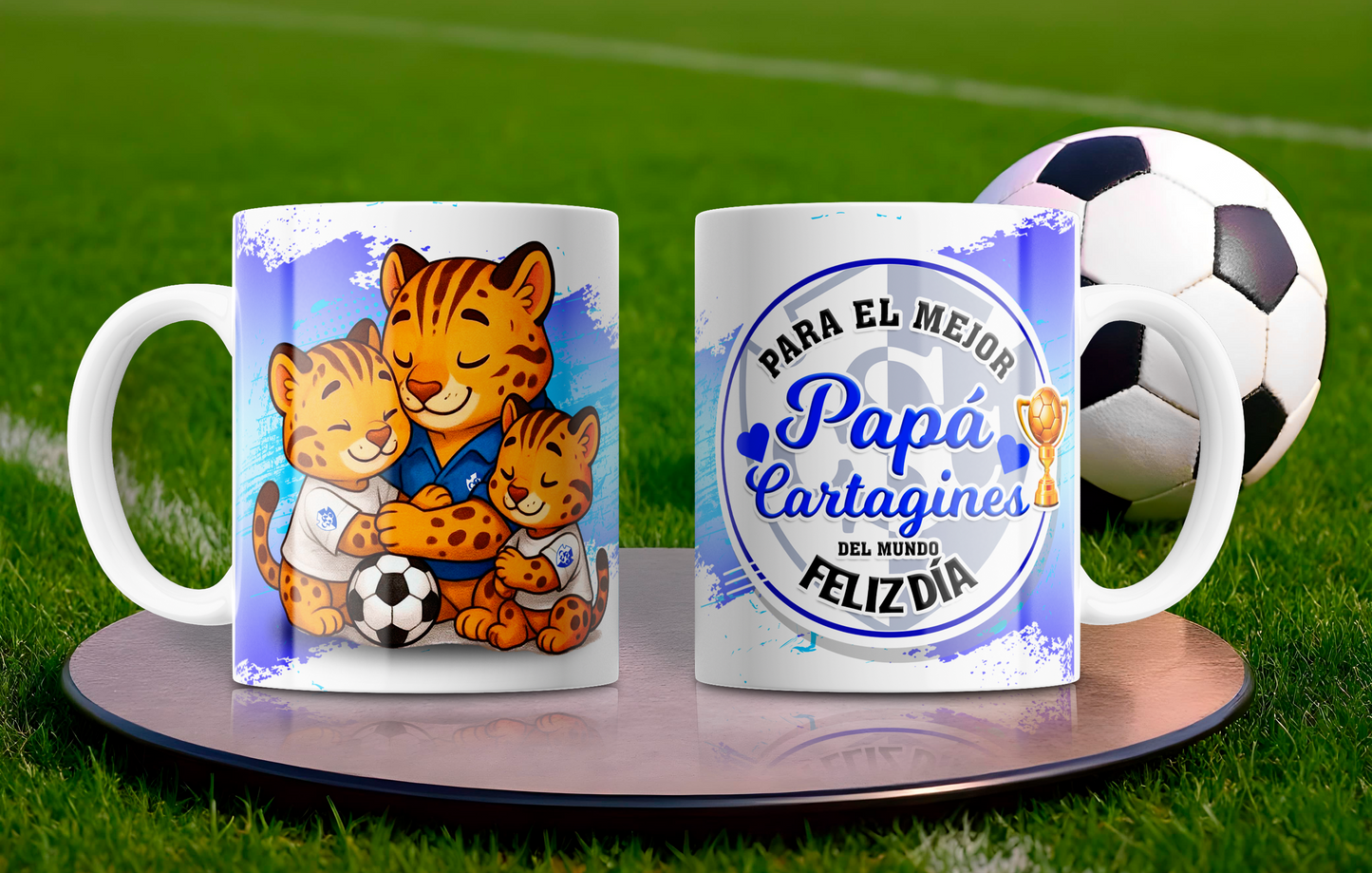 2 Tazas Club Sport Cartaginés Caricaturas Papá