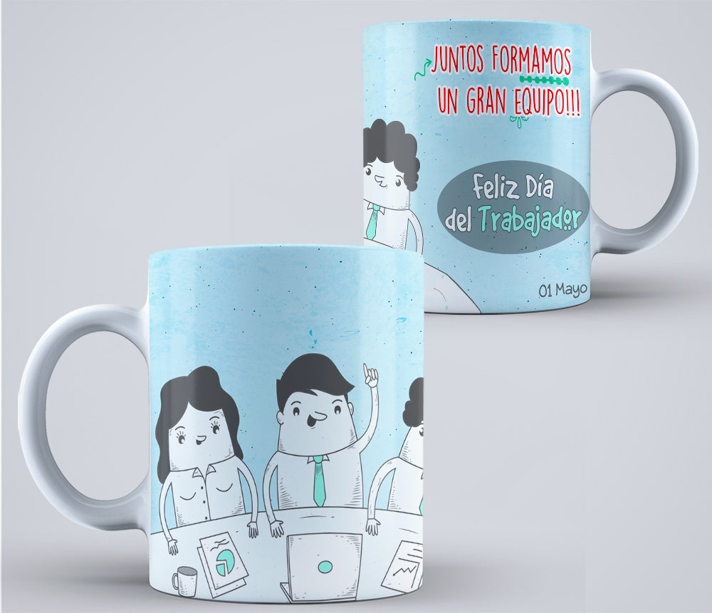 8 Tazas día del trabajador varios