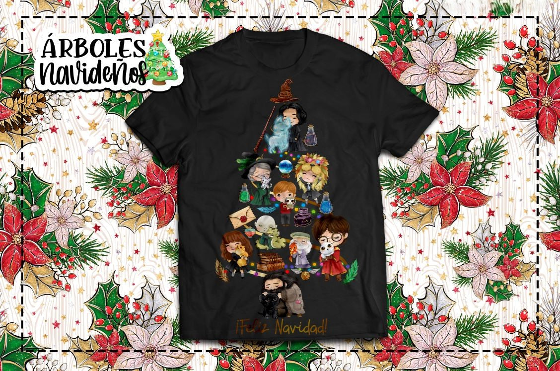3 Camisas Arboles de Navidad Harry