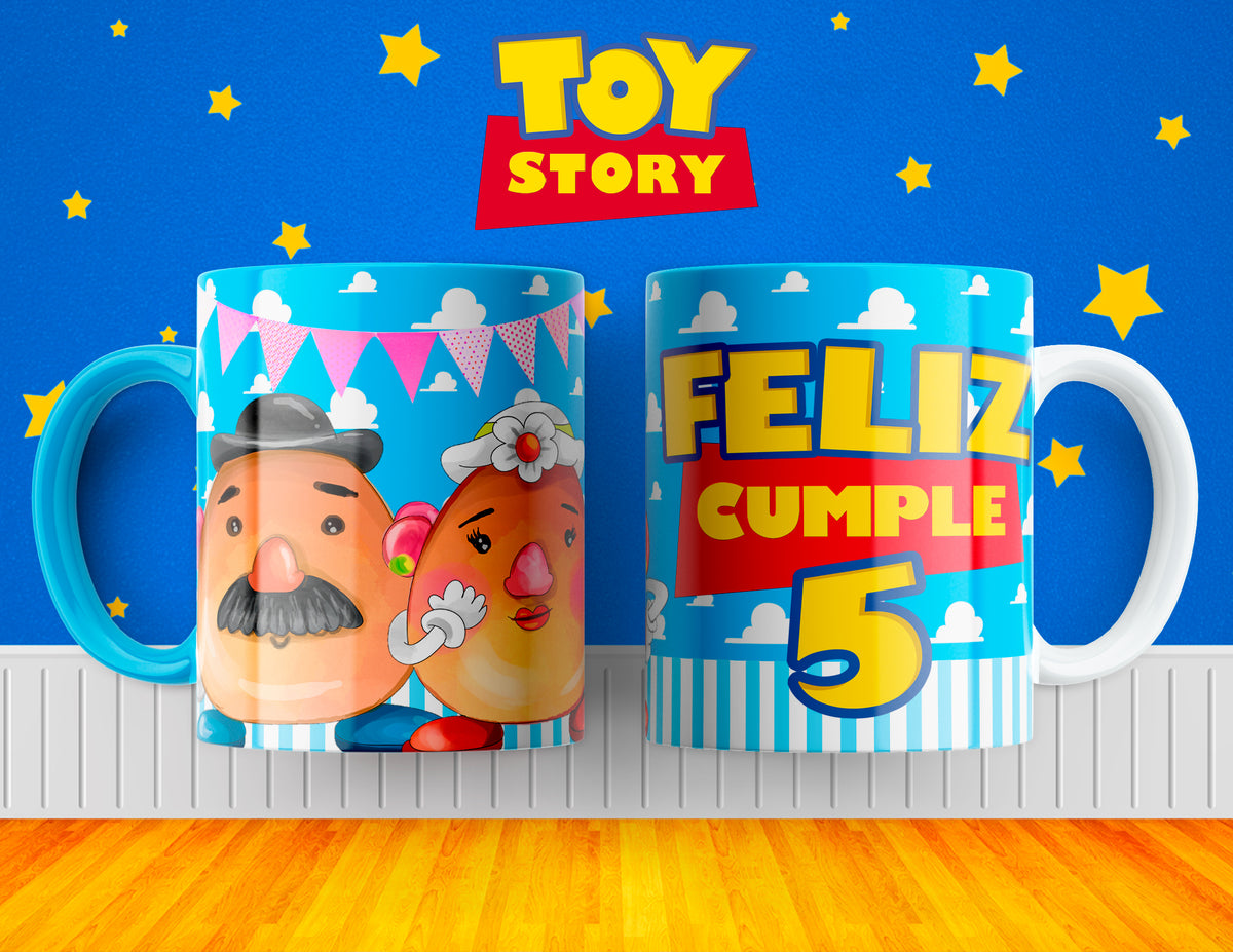11 Tazas Abecedario Feliz Cumpleaños Toy Story