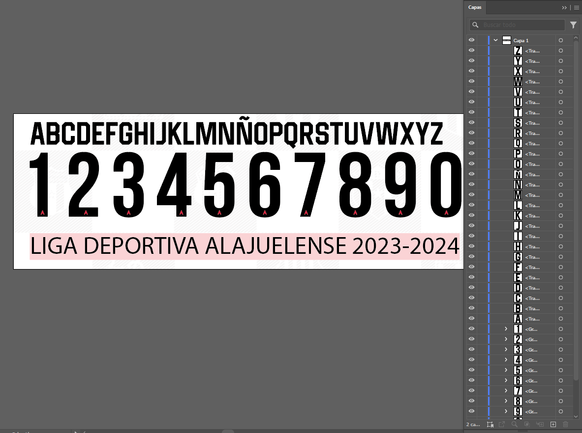 Typography Visit 2024-2025 Liga Deportiva Alajuelense