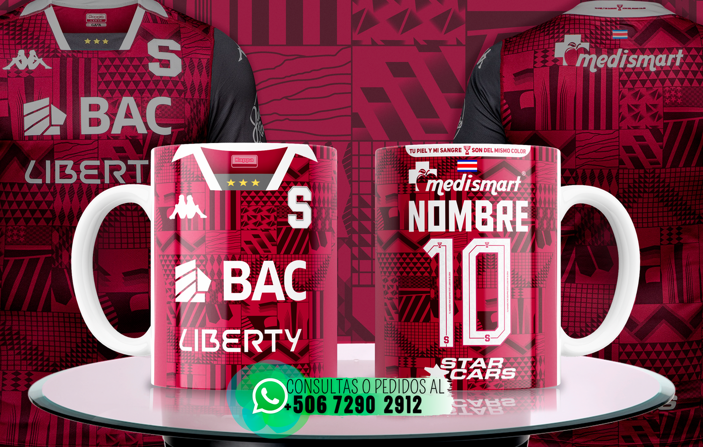 COMBO Taza Local + Tipografía ORIGINAL 24/25 Deportivo Saprissa