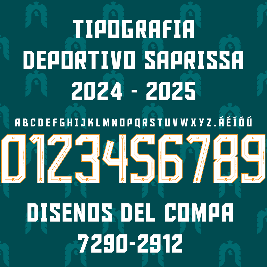 Tipografía Tecer uniforme Verde 24/25 Deportivo Saprissa