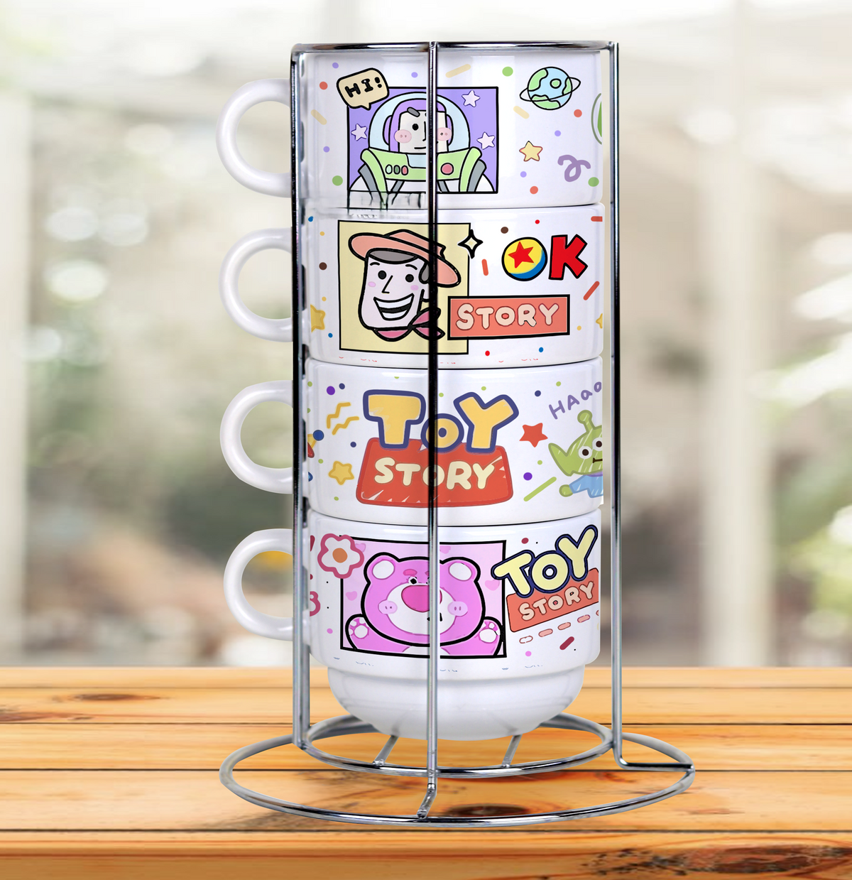 4 Tazas Toy Story Torre