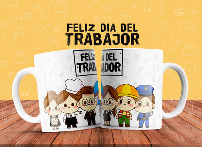 10 Tazas feliz día del trabajador