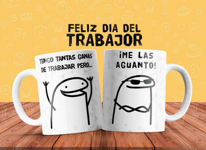 10 Tazas día del trabajador flork, simpsons, don ramon