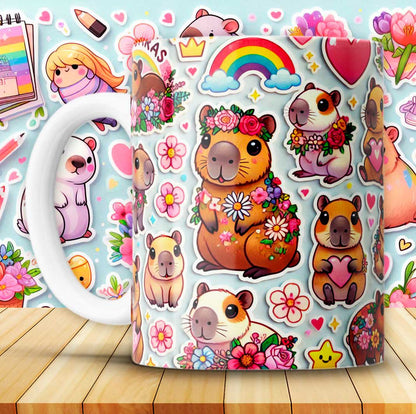 12 Capybara Cups