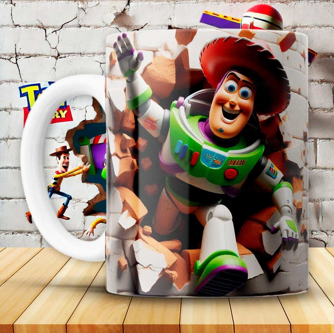12 Tazas 3d Toy Story
