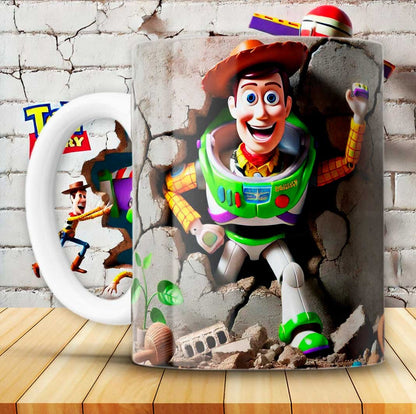 12 Tazas 3d Toy Story