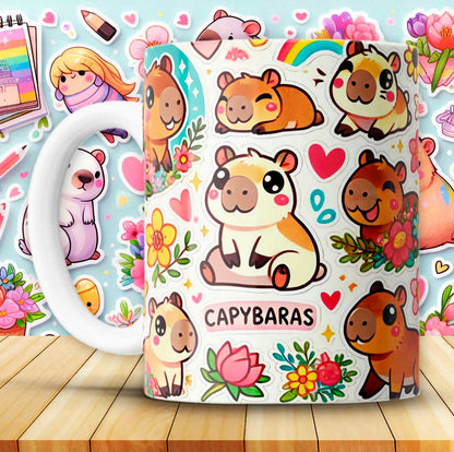 12 Capybara Cups