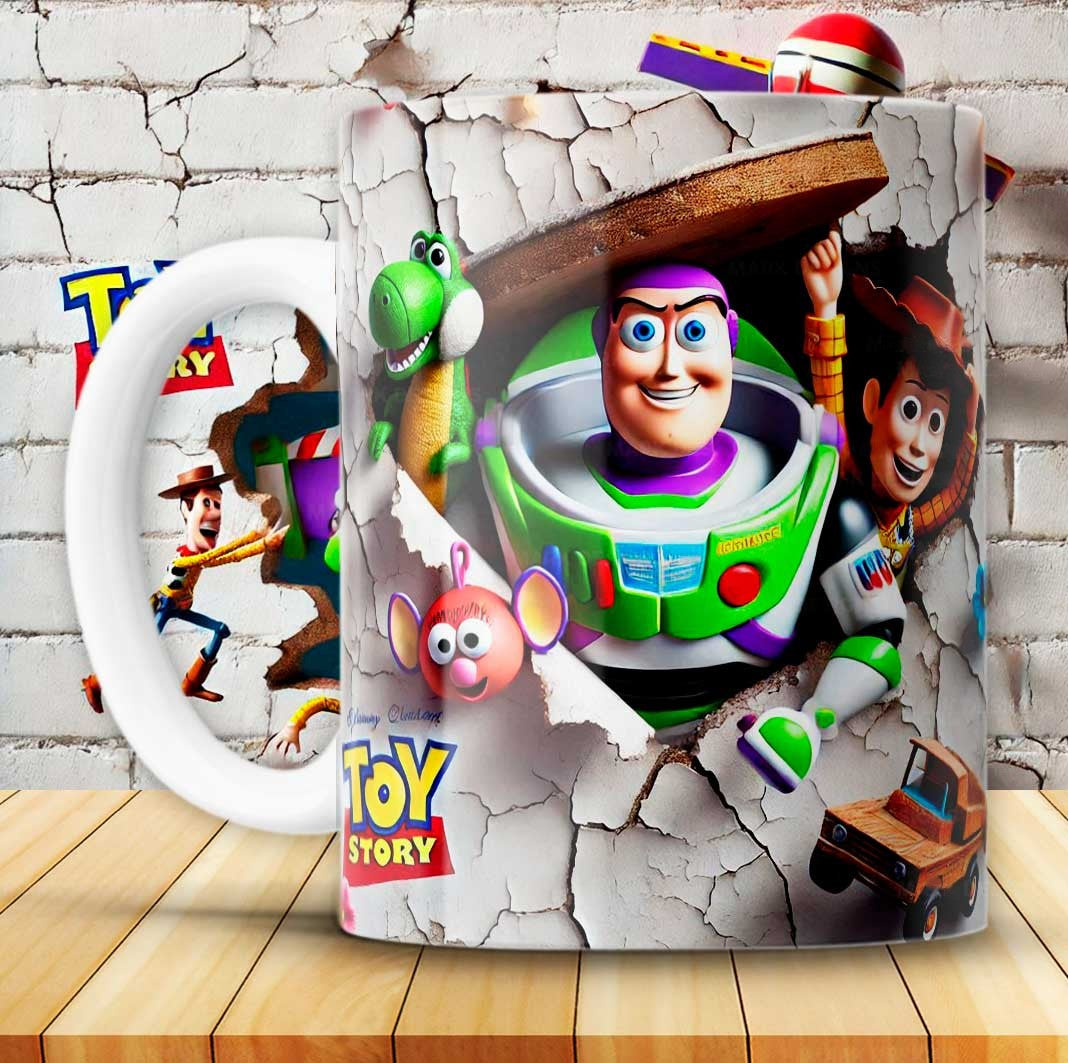 12 Tazas 3d Toy Story