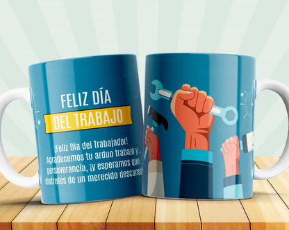 8 Tazas día del trabajador frases