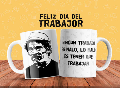 10 Tazas día del trabajador flork, simpsons, don ramon