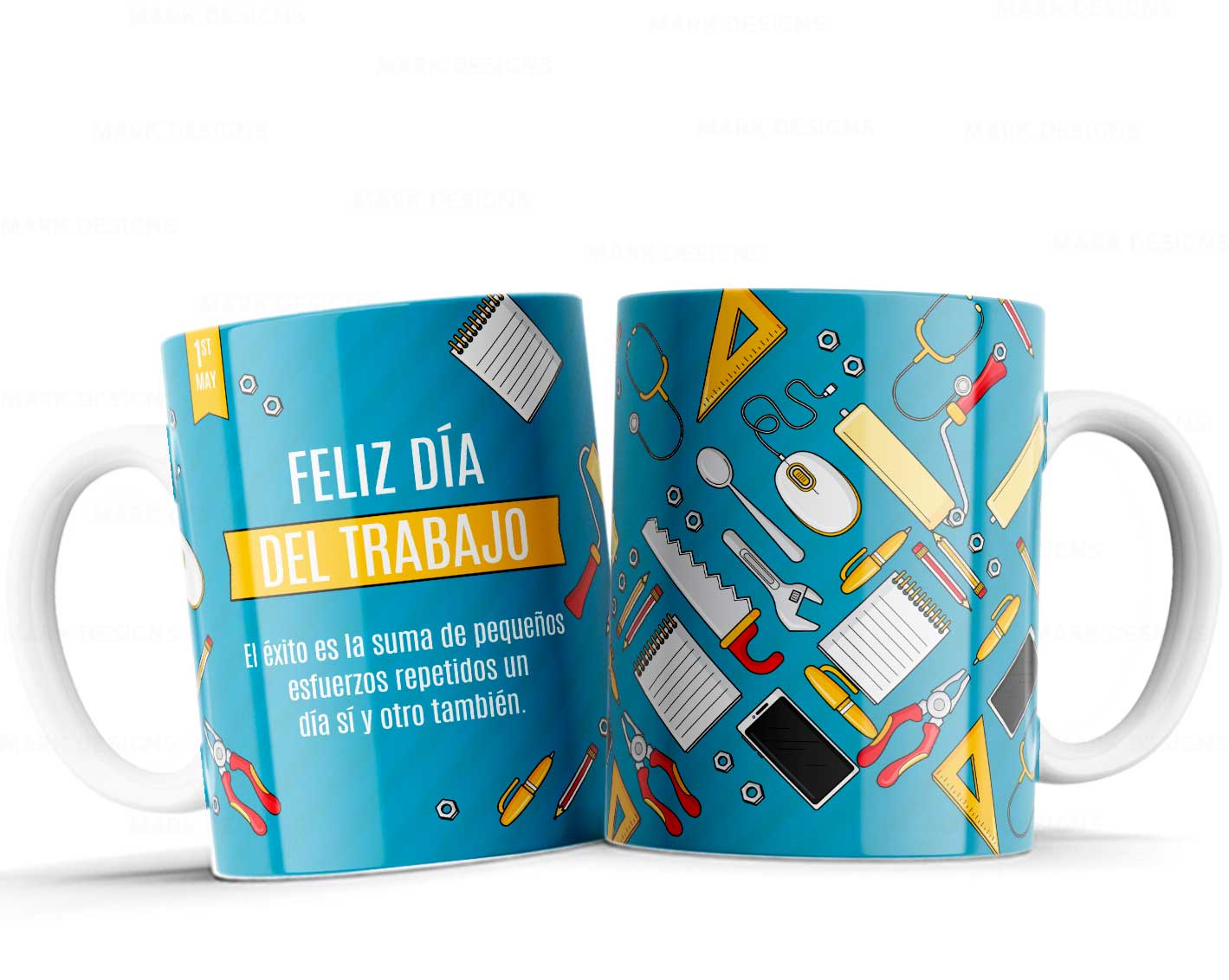 6 Tazas día del trabajador