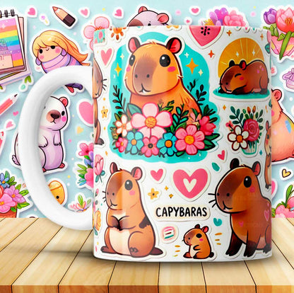 12 Capybara Cups