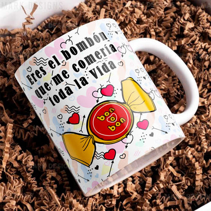 8 Tazas con frases SAN VALENTÍN