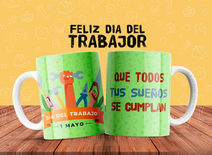 10 Tazas feliz día del trabajador