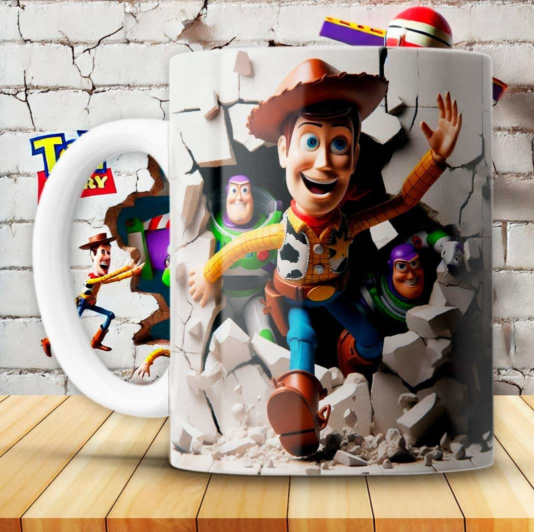 12 Tazas 3d Toy Story
