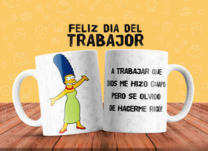 10 Tazas día del trabajador flork, simpsons, don ramon