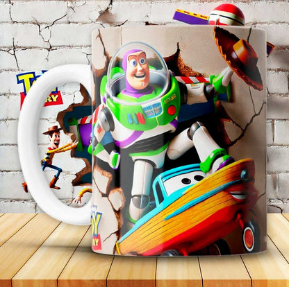 12 Tazas 3d Toy Story