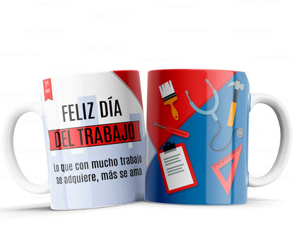 6 Tazas día del trabajador