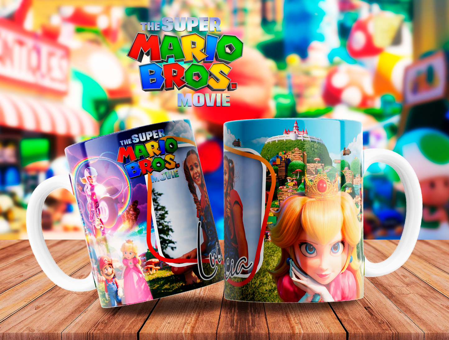 10 Tazas Mario Bros Cumpleaños con Foto