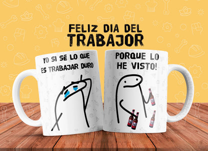 10 Tazas día del trabajador flork, simpsons, don ramon
