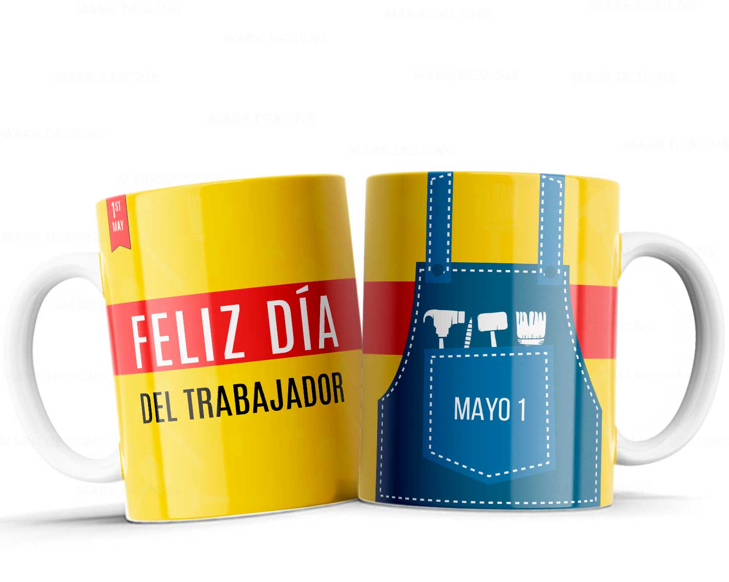 6 Tazas día del trabajador