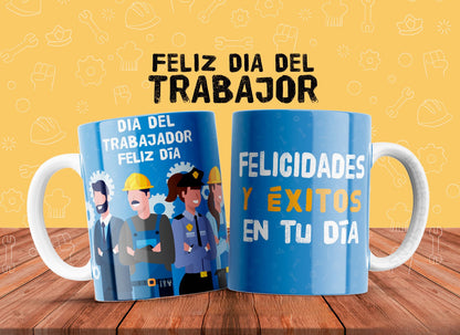 10 Tazas feliz día del trabajador