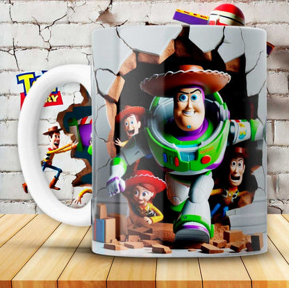 12 Tazas 3d Toy Story