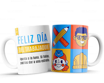 6 Tazas día del trabajador