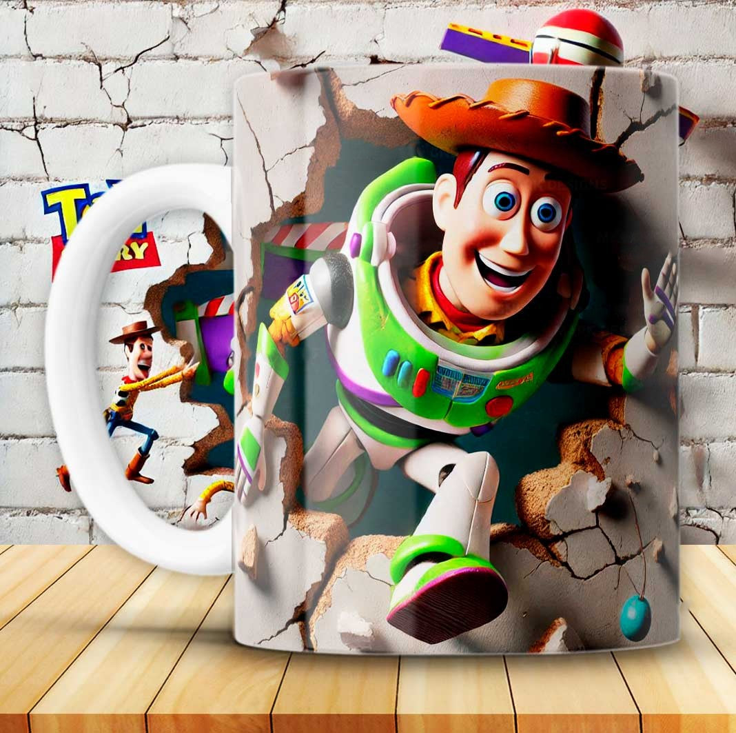12 Tazas 3d Toy Story