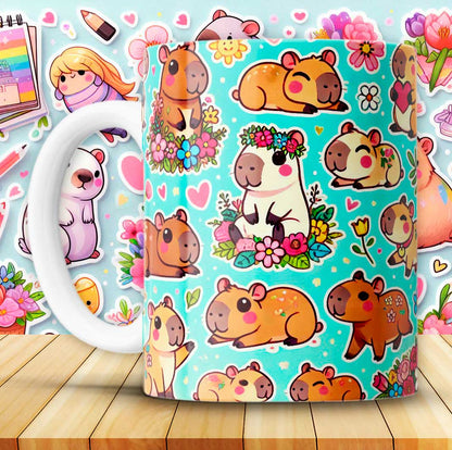12 Capybara Cups