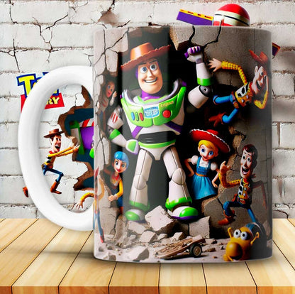 12 Tazas 3d Toy Story