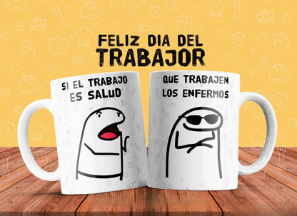 10 Tazas día del trabajador flork, simpsons, don ramon