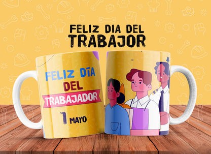 10 Tazas feliz día del trabajador