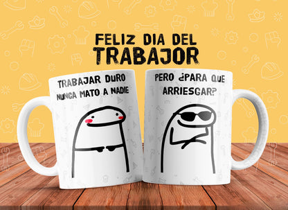 10 Tazas día del trabajador flork, simpsons, don ramon