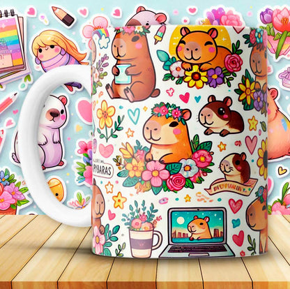 12 Capybara Cups
