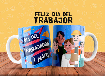 10 Tazas feliz día del trabajador