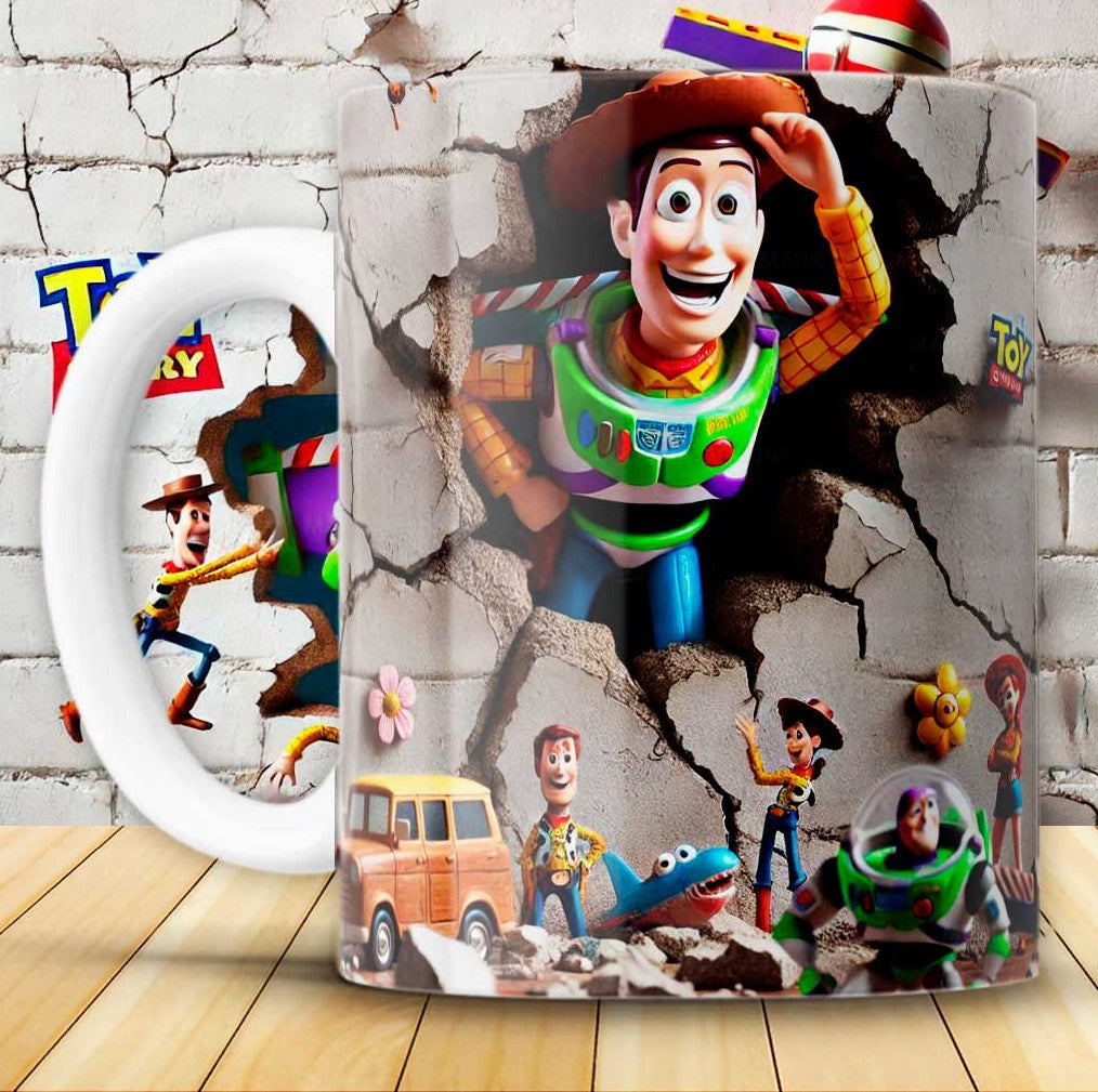 12 Tazas 3d Toy Story