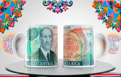 Cups, Old Banknotes, Costa Rica