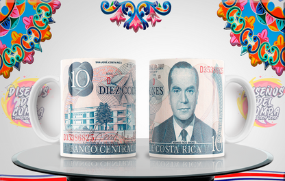 Cups, Old Banknotes, Costa Rica