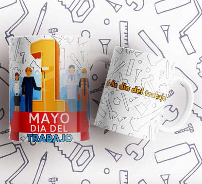 15 Tazas día del trabajador frases
