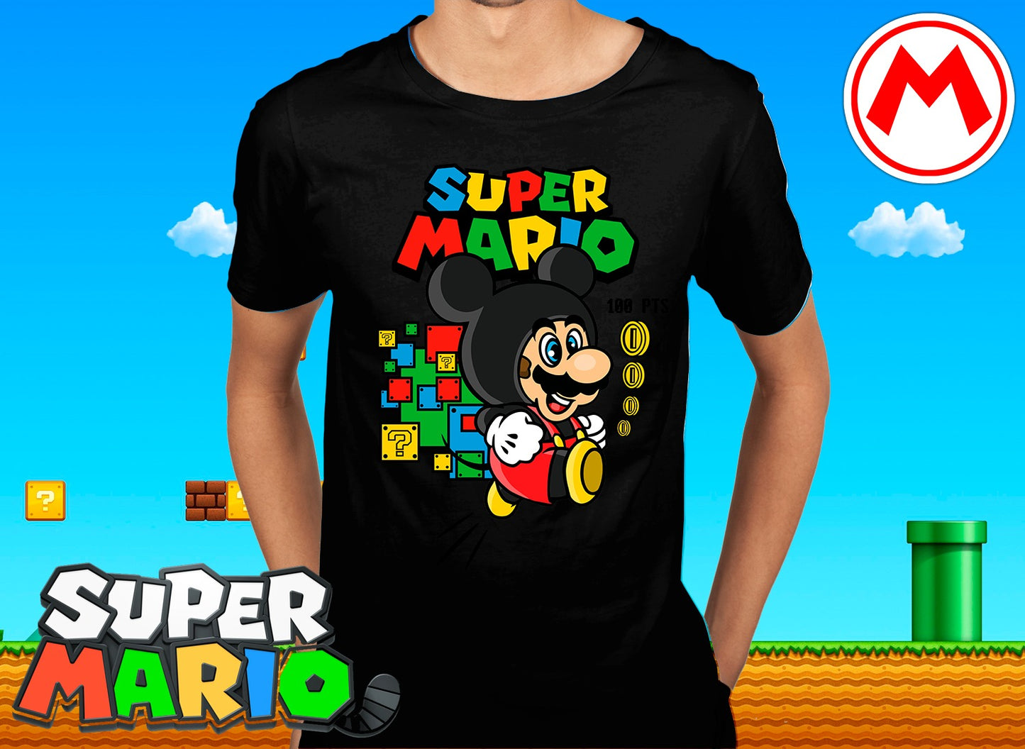 16 Camisas Mario Monedas