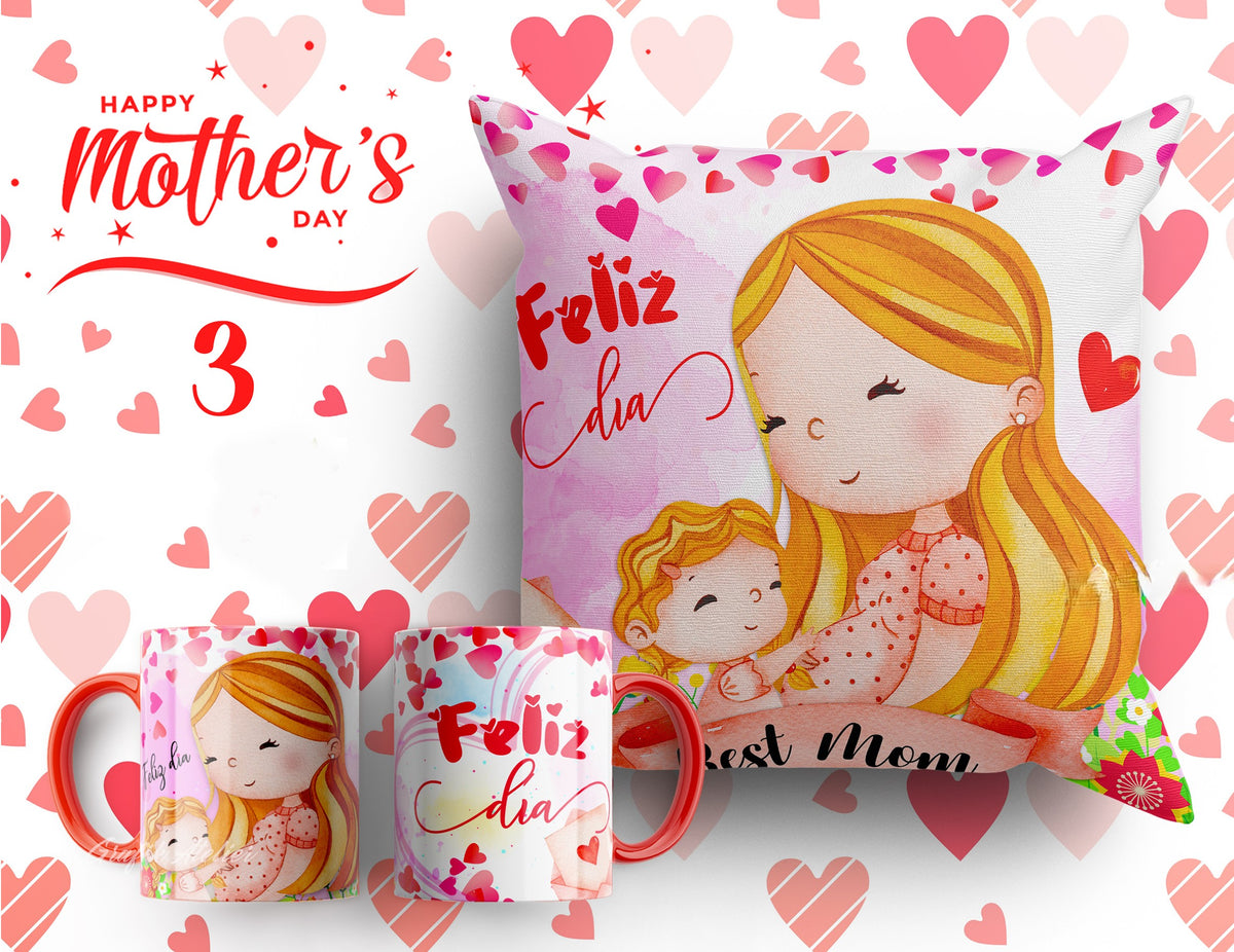 12 Tazas y Almohadas Madres