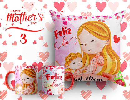 12 Tazas y Almohadas Madres