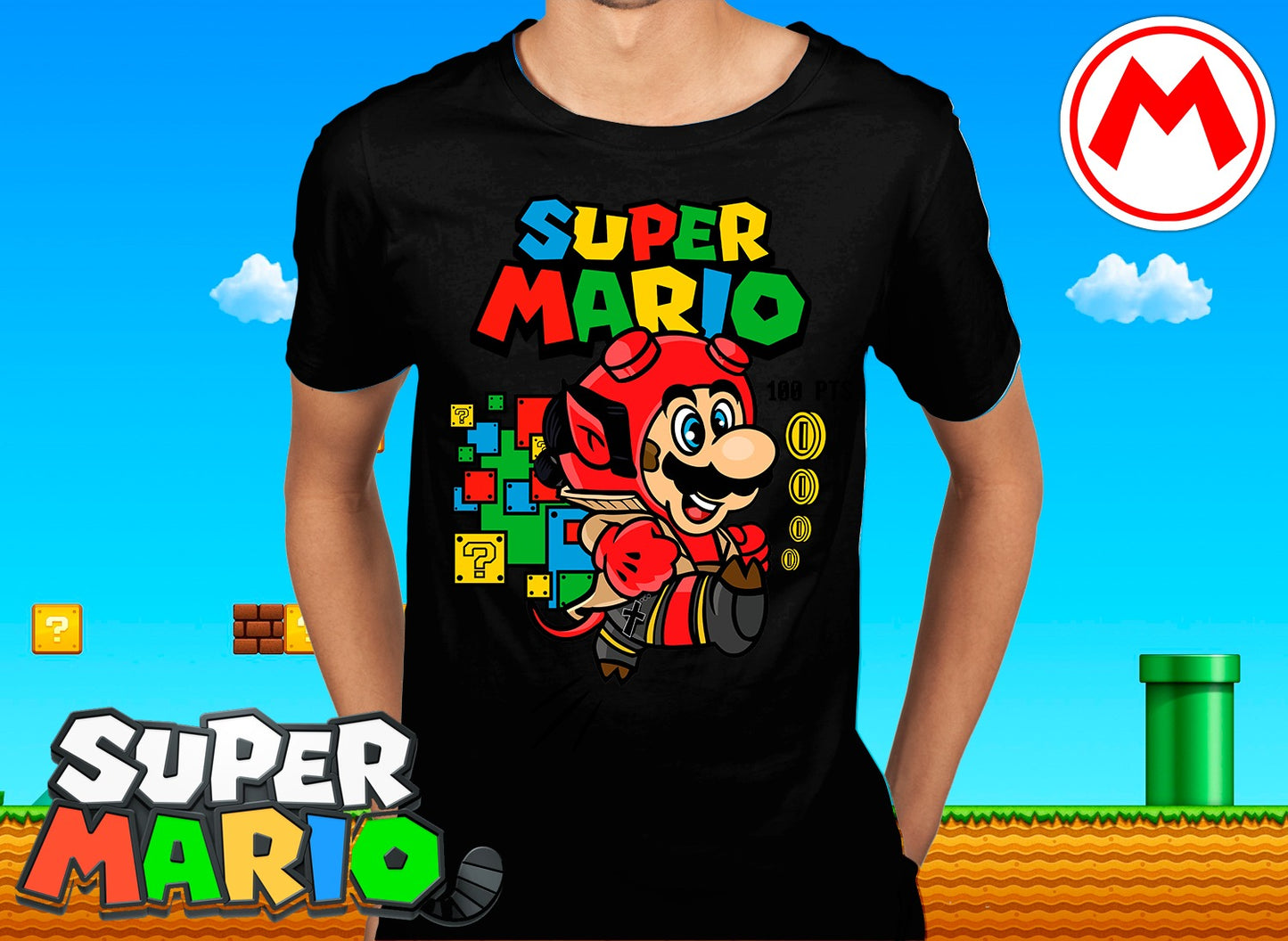 16 Camisas Mario Monedas